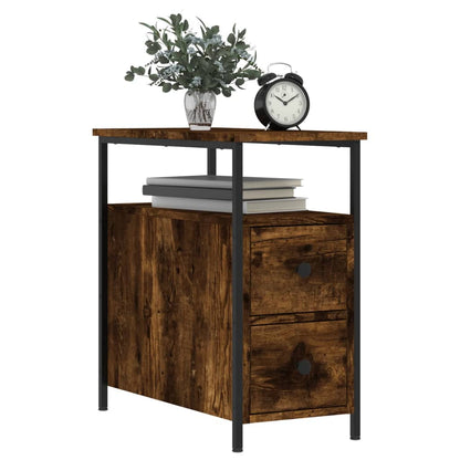 Bedside Cabinet Smoked Oak 30x60x60 cm Engineered Wood