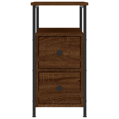 Bedside Cabinets 2 pcs Brown Oak 30x60x60 cm Engineered Wood