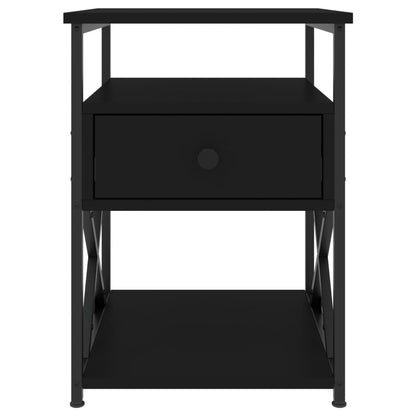Bedside Cabinets 2 pcs Black 40x42x55 cm Engineered Wood