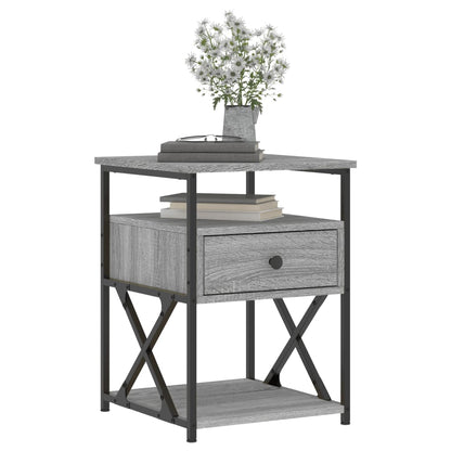 Bedside Cabinet Grey Sonoma 40x42x55 cm Engineered Wood