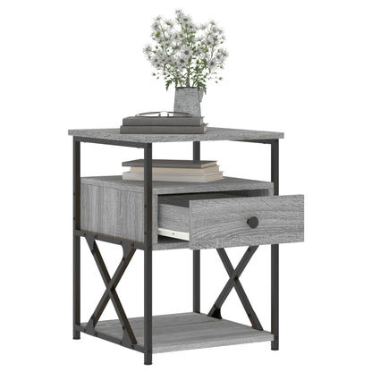 Bedside Cabinet Grey Sonoma 40x42x55 cm Engineered Wood