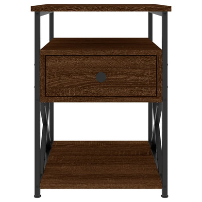Bedside Cabinet Brown Oak 40x42x55 cm Engineered Wood