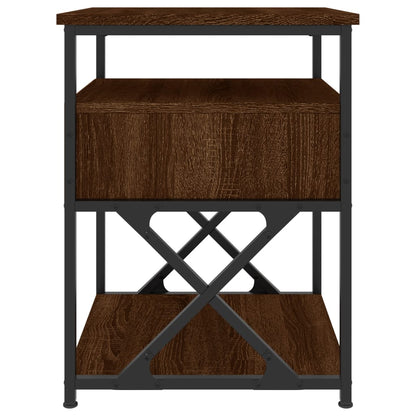 Bedside Cabinet Brown Oak 40x42x55 cm Engineered Wood