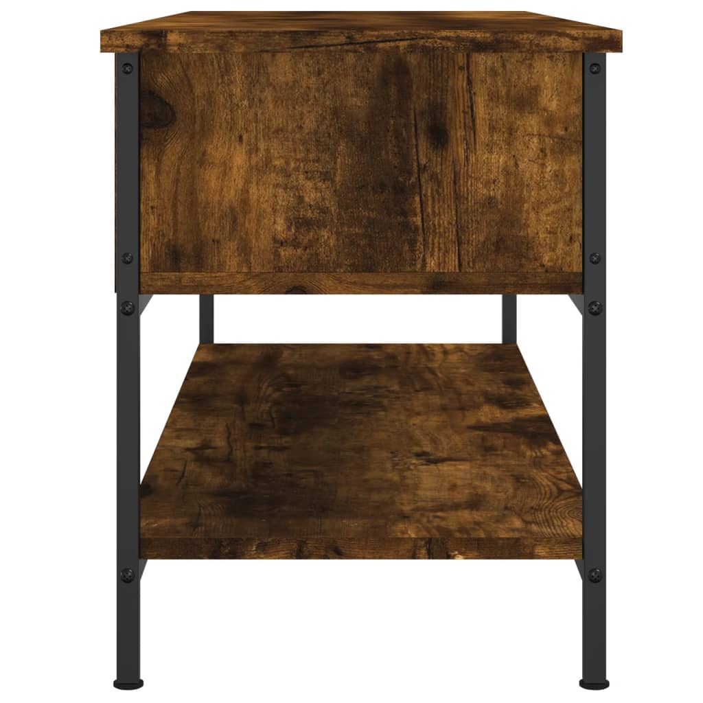 TV Cabinet Smoked Oak 100x35x45 cm Engineered Wood