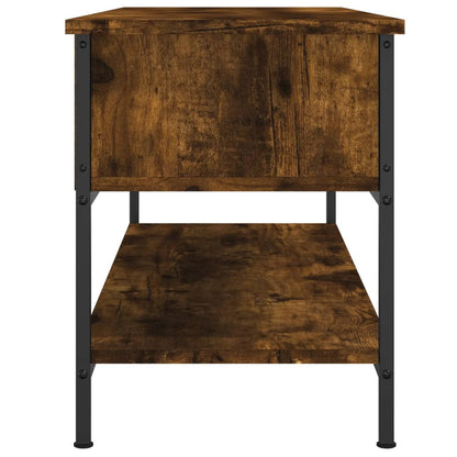 TV Cabinet Smoked Oak 100x35x45 cm Engineered Wood