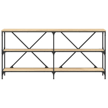 Console Table Sonoma Oak 160x30x75 cm Engineered Wood and Iron