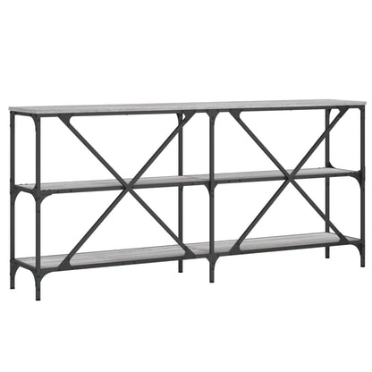 Console Table Grey Sonoma 160x30x75 cm Engineered Wood and Iron