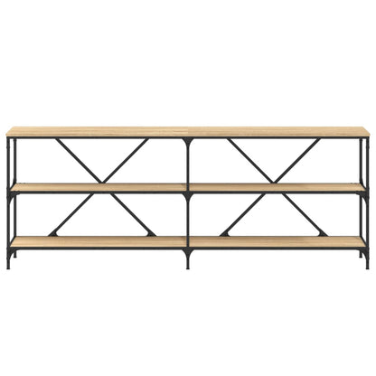 Console Table Sonoma Oak 200x30x75 cm Engineered Wood and Iron