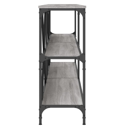 Console Table Grey Sonoma 200x30x75 cm Engineered Wood and Iron