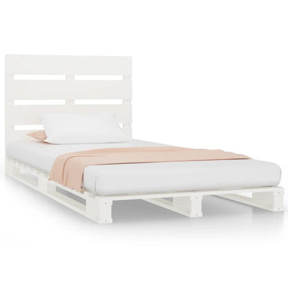 Bed Frame without Mattress White 90x190 cm Single Solid Wood Pine Single