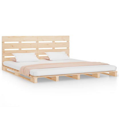 Bed Frame without Mattress 120x190cm Solid Wood Pine Small Double