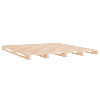 Bed Frame without Mattress 120x190cm Solid Wood Pine Small Double