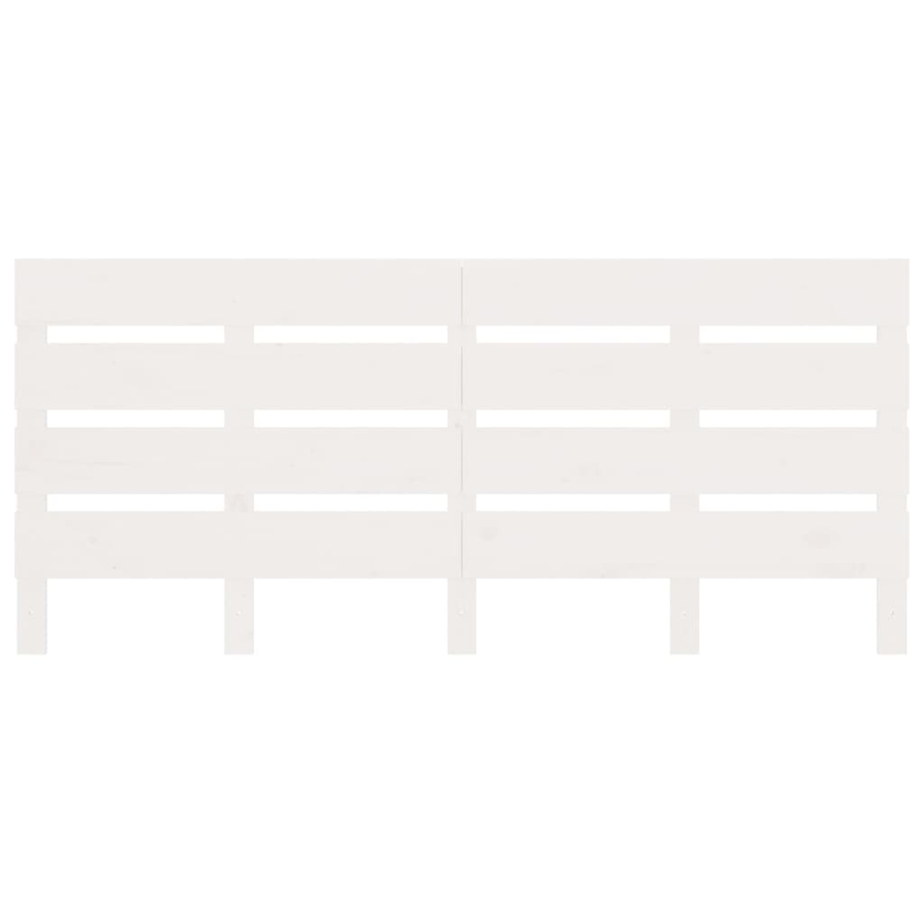 Bed Frame without Mattress White Solid Wood Pine Small Double