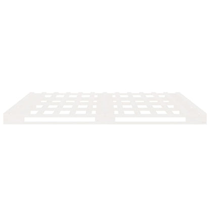 Bed Frame without Mattress White Solid Wood Pine Small Double