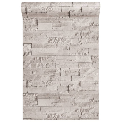 Wallpaper 3D Stone Look Cream 10x0.53 m Non-woven