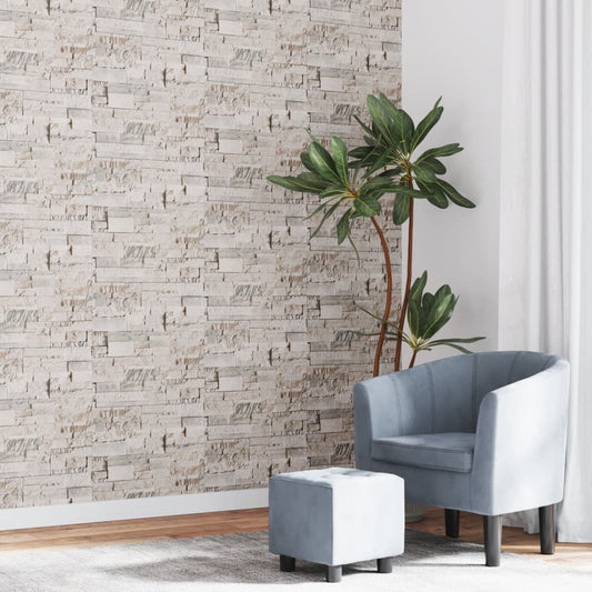 Wallpaper 3D Stone Look Cream 10x0.53 m Non-woven