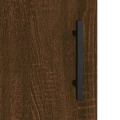 Wall Mounted Cabinet Brown Oak 69.5x34x90 cm
