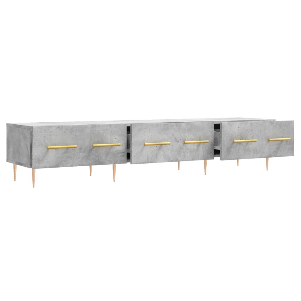 TV Cabinet Concrete Grey 150x36x30 cm Engineered Wood