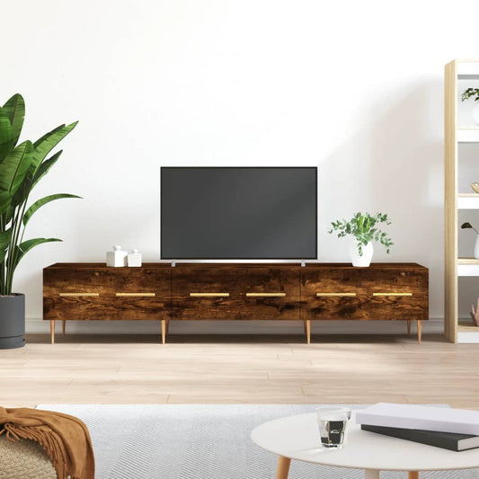 TV Cabinet Smoked Oak 150x36x30 cm Engineered Wood