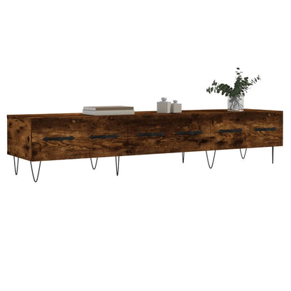 TV Cabinet Smoked Oak 150x36x30 cm Engineered Wood
