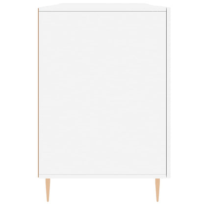 Desk White 140x50x75 cm Engineered Wood