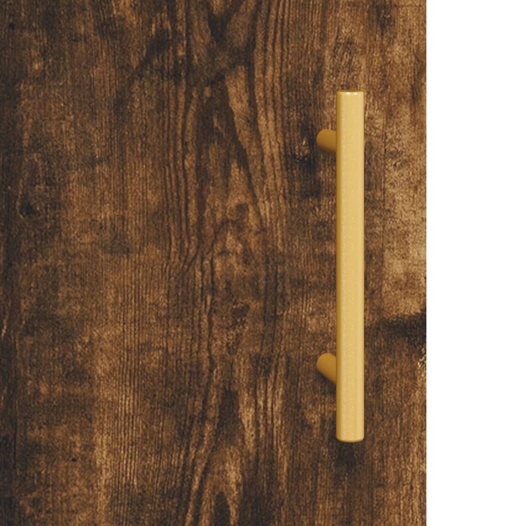 Desk Smoked Oak 140x50x75 cm Engineered Wood