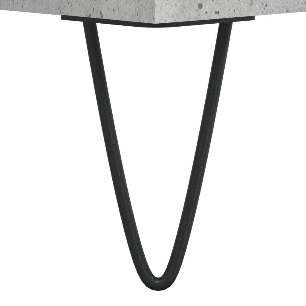 Desk Concrete Grey 140x50x75 cm Engineered Wood