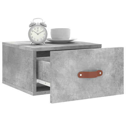 Wall-mounted Bedside Cabinet Concrete Grey 35x35x20 cm