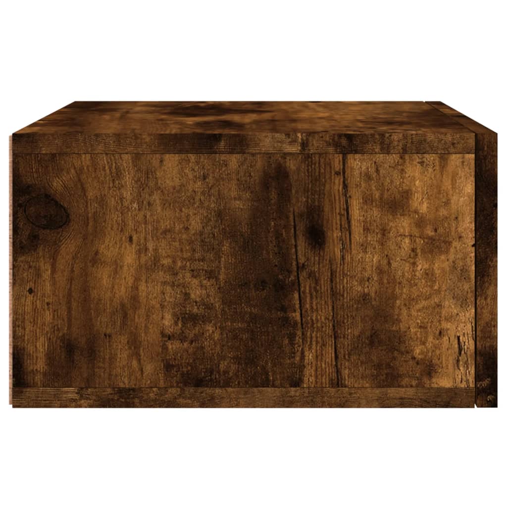 Wall-mounted Bedside Cabinet Smoked Oak 35x35x20 cm