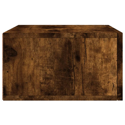 Wall-mounted Bedside Cabinet Smoked Oak 35x35x20 cm