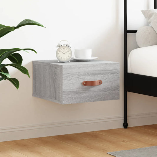 Wall-mounted Bedside Cabinet Grey Sonoma 35x35x20 cm