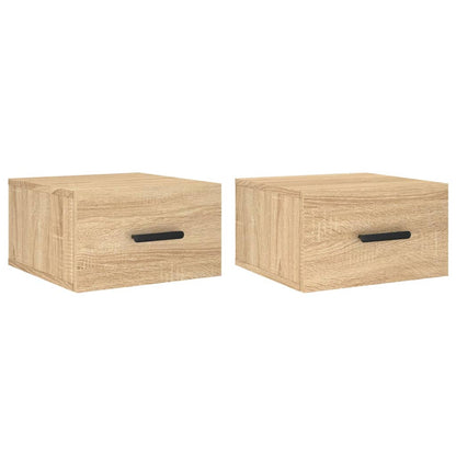 Wall-mounted Bedside Cabinets 2 pcs Sonoma Oak 35x35x20 cm
