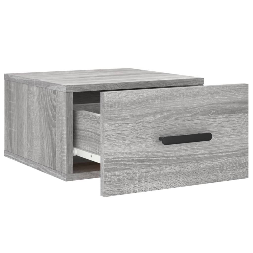Wall-mounted Bedside Cabinet Grey Sonoma 35x35x20 cm