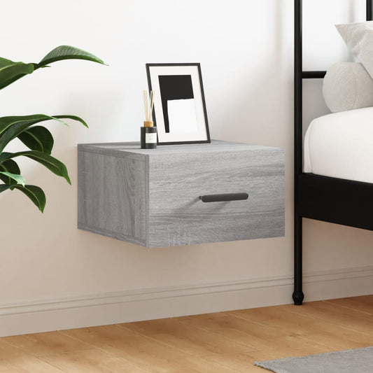 Wall-mounted Bedside Cabinet Grey Sonoma 35x35x20 cm