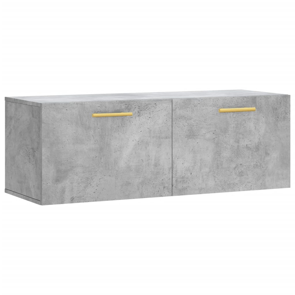 Wall Cabinet Concrete Grey 100x36.5x35 cm Engineered Wood