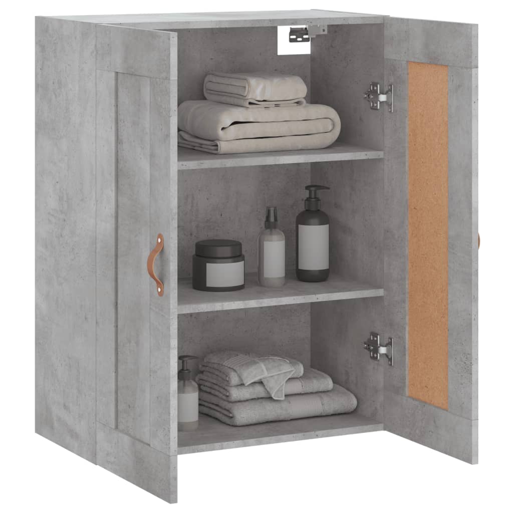 Wall Mounted Cabinet Concrete Grey 69.5x34x90 cm Engineered Wood