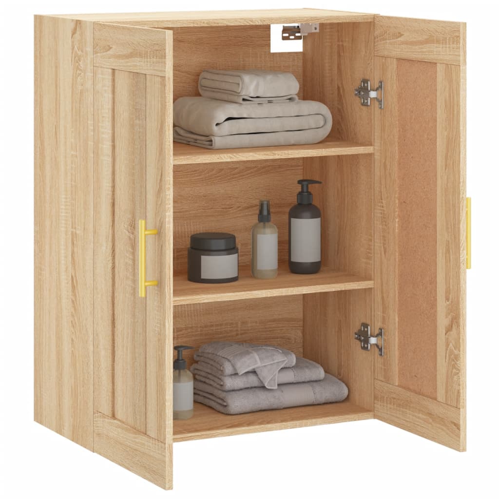 Wall Mounted Cabinet Sonoma Oak 69.5x34x90 cm Engineered Wood
