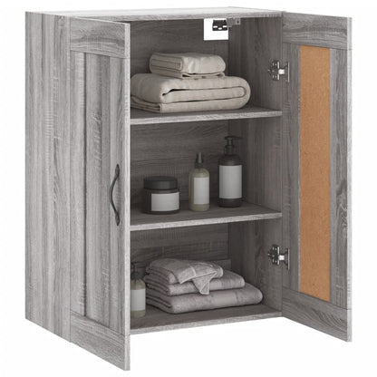 Wall Mounted Cabinet Grey Sonoma 69.5x34x90 cm Engineered Wood