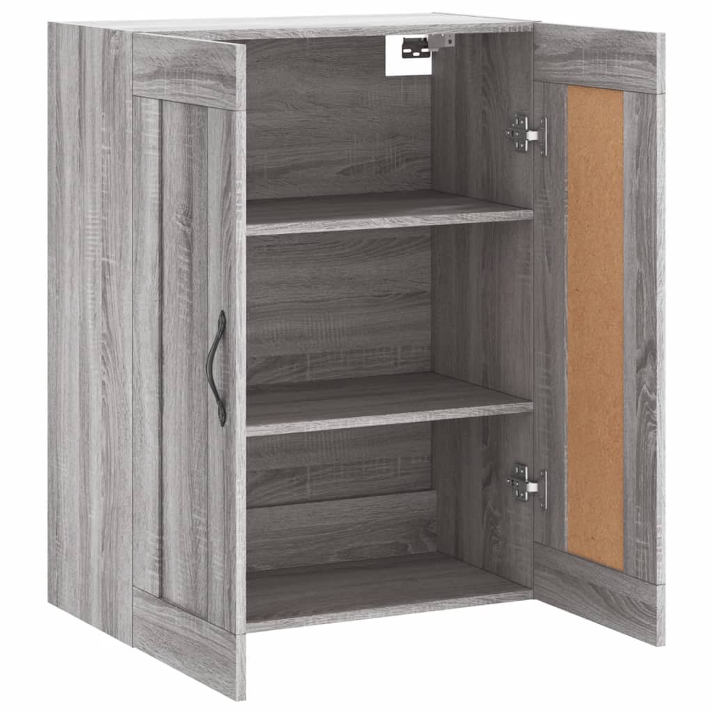 Wall Mounted Cabinet Grey Sonoma 69.5x34x90 cm Engineered Wood