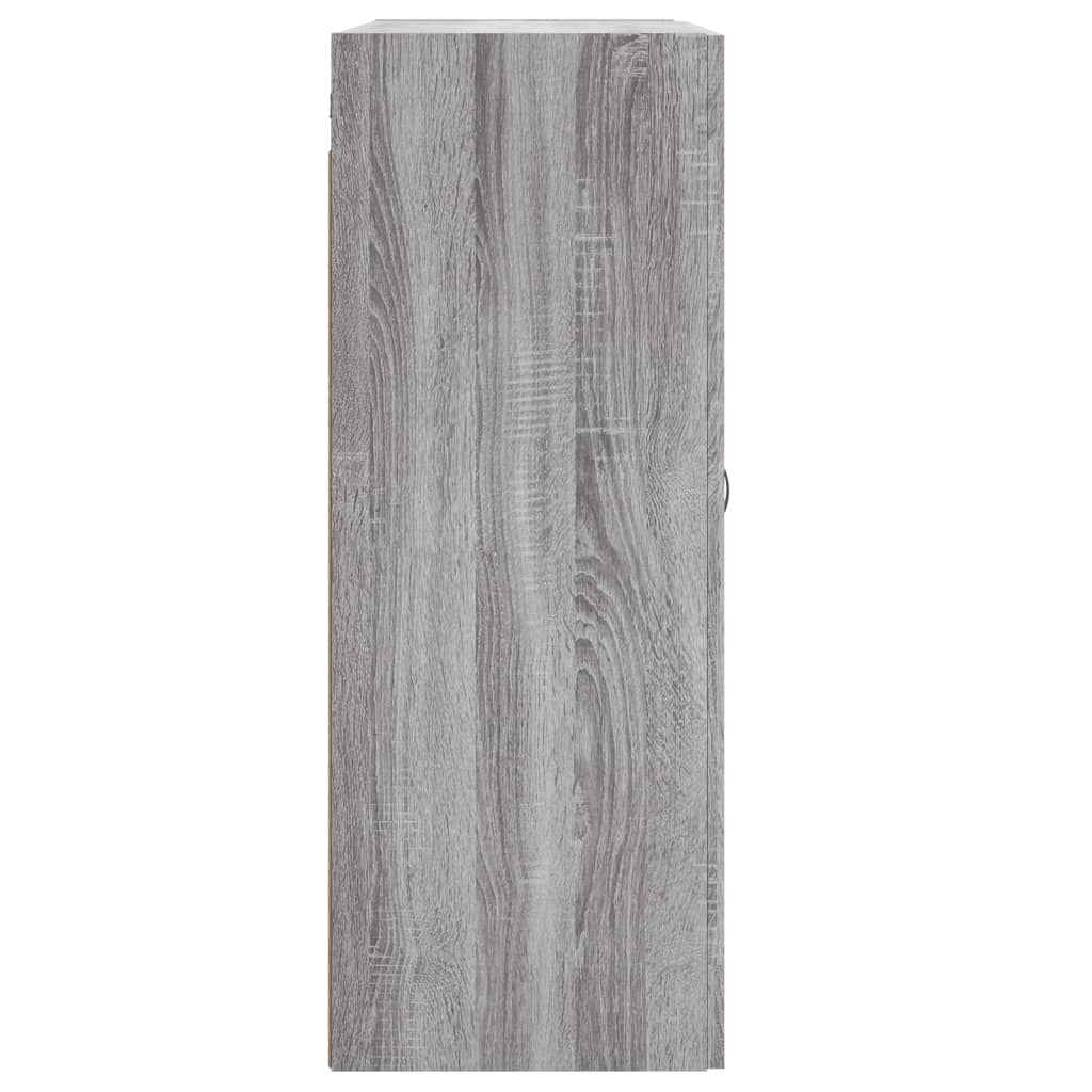 Wall Mounted Cabinet Grey Sonoma 69.5x34x90 cm Engineered Wood