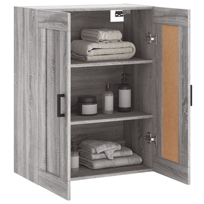 Wall Mounted Cabinet Grey Sonoma 69.5x34x90 cm Engineered Wood