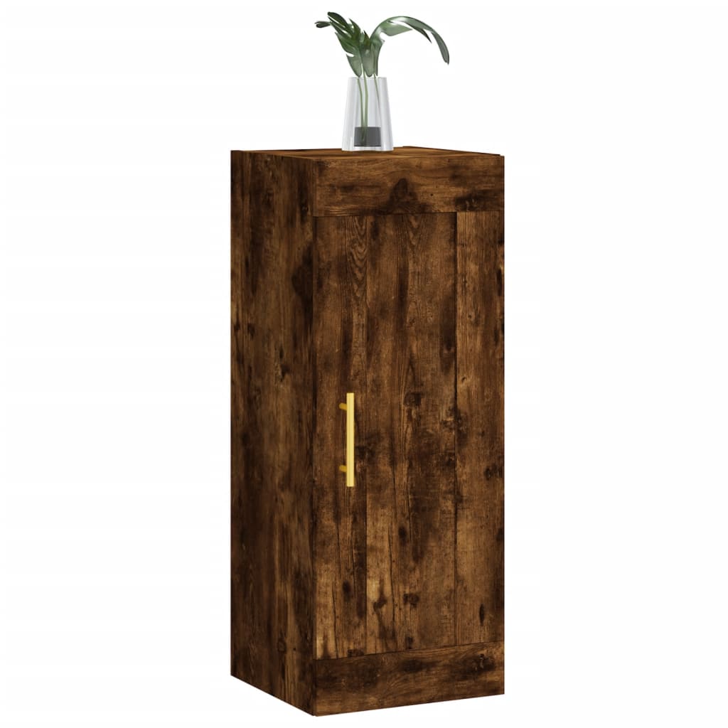 Wall Mounted Cabinet Smoked Oak 34.5x34x90 cm Engineered Wood