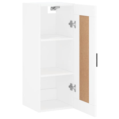 Wall Mounted Cabinet White 34.5x34x90 cm Engineered Wood