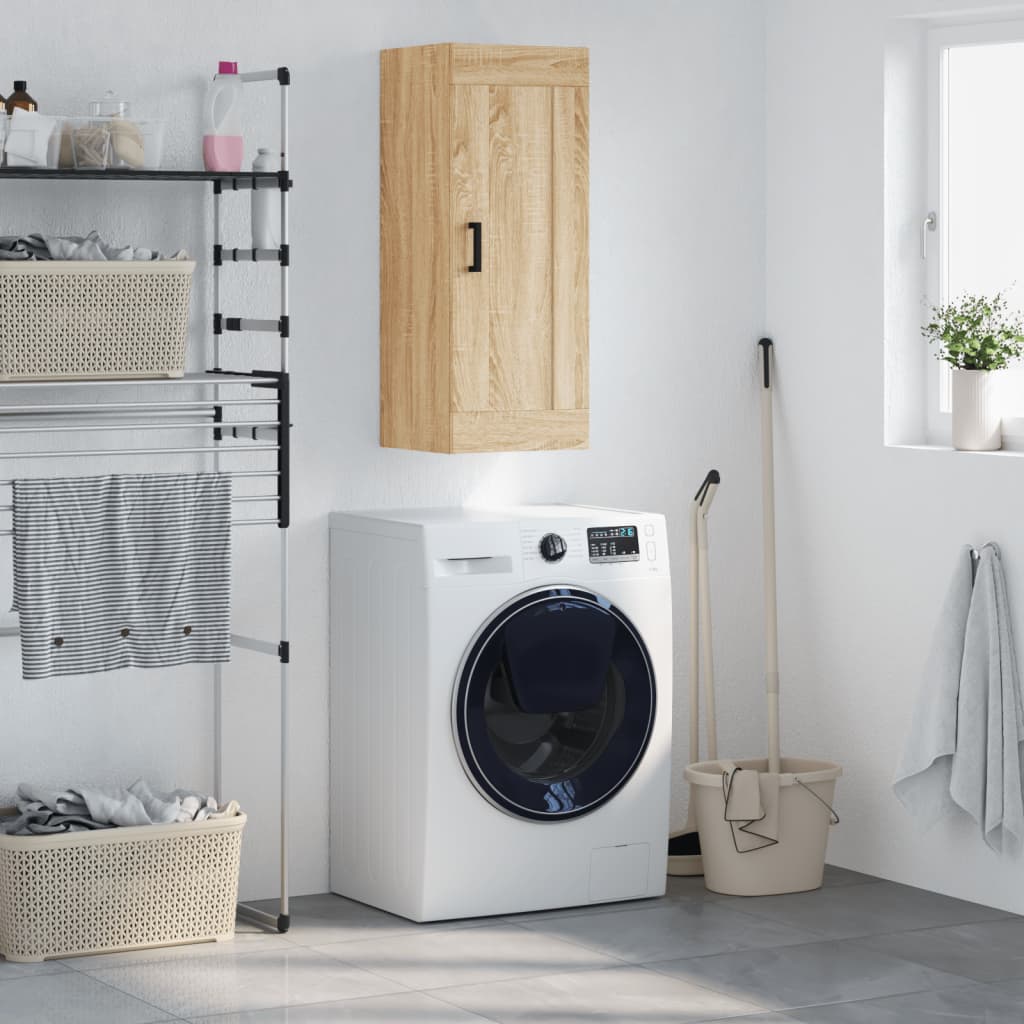 Wall Mounted Cabinet Sonoma Oak 34.5x34x90 cm Engineered Wood