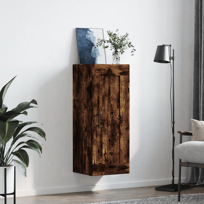 Wall Mounted Cabinet Smoked Oak 34.5x34x90 cm Engineered Wood