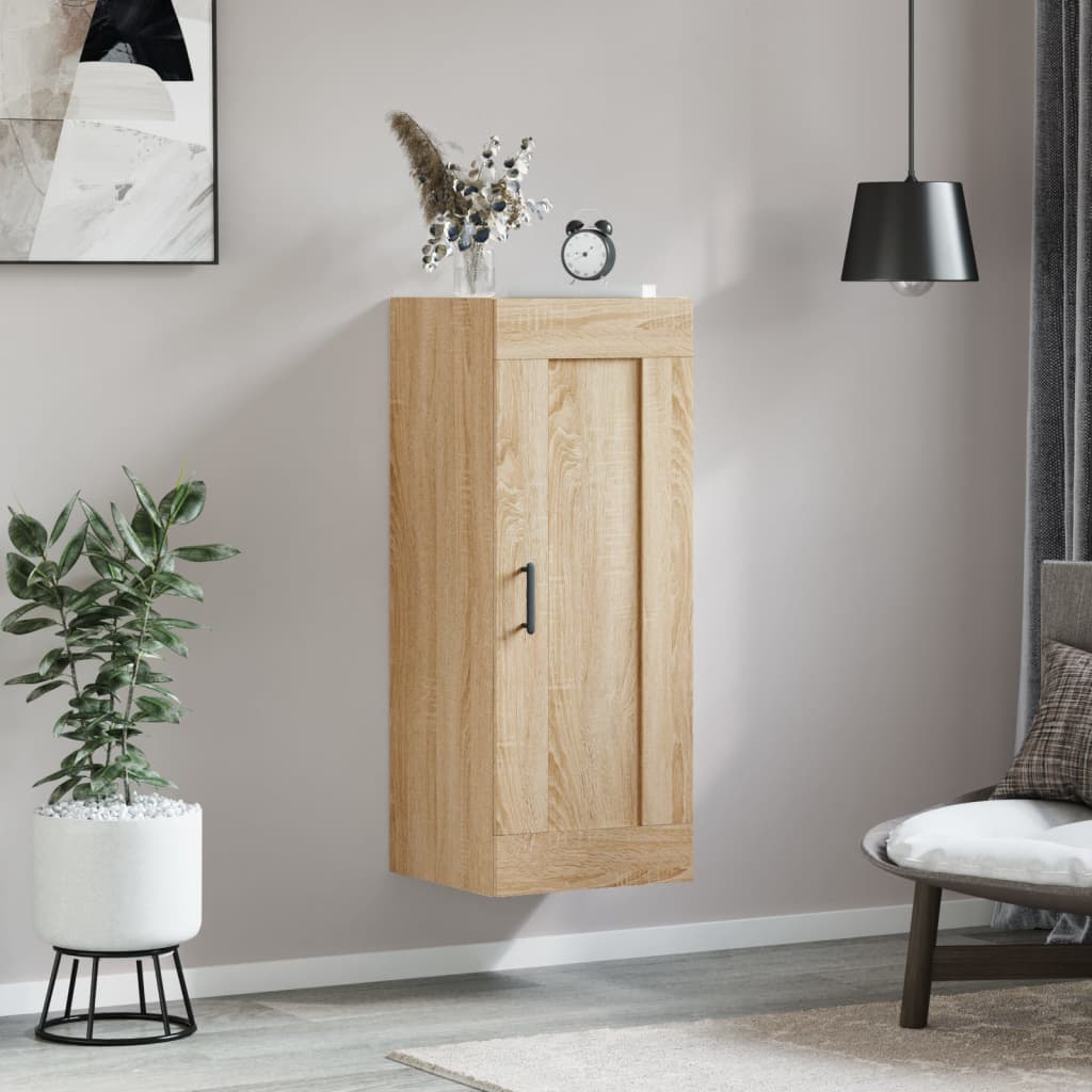 Wall Mounted Cabinet Sonoma Oak 34.5x34x90 cm Engineered Wood