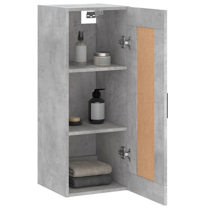 Wall Mounted Cabinet Concrete Grey 34.5x34x90 cm Engineered Wood