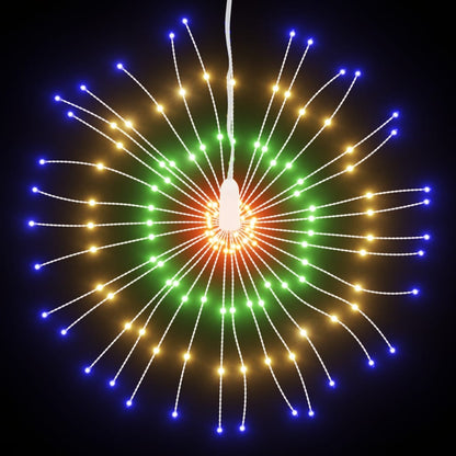 Christmas Starburst Lights 140 LEDs 2 pcs Multicolour 17 cm