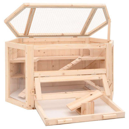Hamster Cage 80x40x43 cm Solid Wood Fir