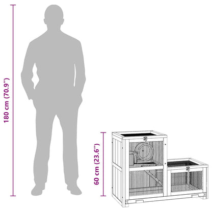 Hamster Cage 81x40x60 cm Solid Wood Fir